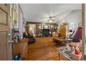 Spacious living room featuring hardwood floors and a high vaulted ceiling at 345 Jesse Martin Trl, Canton, GA 30115