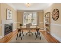 Bright, quiet home office with large window and cozy fireplace at 3641 Ridge Towne Dr, Duluth, GA 30096