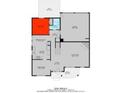 Detailed first floor plan showcasing the layout of the house, including bedrooms, bathrooms, and living spaces at 6684 Crane Ave, Fairburn, GA 30213