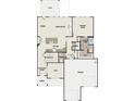 Open-concept floor plan showcasing the kitchen, Gathering room, primary suite, and garage layout at 214 Villa Rica Spgs, Villa Rica, GA 30180