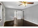 Bright main bedroom with hardwood floors and easy access to the en-suite bathroom at 3510 Dunn Se St, Smyrna, GA 30080