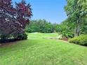 Expansive backyard view overlooking a lush green golf course at 10300 Carleigh Ln, Roswell, GA 30076
