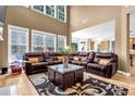 Bright and airy living room with a two-story ceiling and plenty of natural light at 250 Lawrence Pl, Atlanta, GA 30349