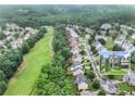 An aerial view shows the home's location along a golf course, nestled within a verdant, residential neighborhood at 7060 Summit Ridge Chase, Cumming, GA 30041