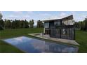 Modern architectural marvel boasting an outdoor patio, sleek pool, and impeccable backyard design at 2380 Greenglade Ne Rd, Atlanta, GA 30345
