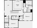 Second floor plan showing loft, primary suite, primary bath, WIC, linen closet, laundry and bedrooms 2 & 3 at 1405 Windance Lake Dr, Loganville, GA 30052
