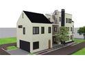 A modern design, including a spiral staircase to a rooftop patio, with an attached garage at 339 Peachtree Ne Ave, Atlanta, GA 30305