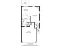 First floor floorplan featuring the living room, kitchen, entry, garage, and patio dimensions at 176 Silver Fox Trl, Dallas, GA 30157