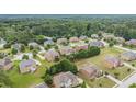 An aerial view of a neighborhood surrounded by lush, mature trees, showcasing a serene community setting at 1241 Edgebrook Ln, Snellville, GA 30078