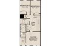 Upstairs floorplan featuring three bedrooms, two baths, and loft space at 1726 Gunnin Nw Trce # 231, Atlanta, GA 30318