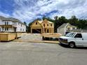 Exterior view of a house under construction with a white truck parked on the street at 727 Crest Line Trl, Powder Springs, GA 30127