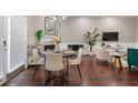 Beautiful view of the living room with a fireplace, decor, and hardwood floors at 893 Piedmont Ne Ave # 3, Atlanta, GA 30309
