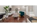 Stylish living room with hardwood floors and contemporary furniture at 893 Piedmont Ne Ave # 3, Atlanta, GA 30309