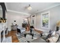 Bright and airy living room with hardwood floors and modern accents at 50 Ormond Sw St, Atlanta, GA 30315
