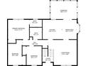 Detailed floor plan showcasing the layout of the first floor, including all rooms and dimensions at 976 Bakers Bridge Rd, Douglasville, GA 30134