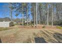 View of large backyard with established landscaping at 13 Cliff Ct, Villa Rica, GA 30180