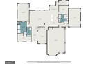 Detailed floor plan showcasing the layout of the first floor and attached garages at 157 West Lake Blvd, Carrollton, GA 30116