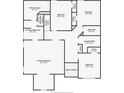 Second floor floor plan with open to below and layout of primary bedroom at 1076 Scenic Park Trl, Lawrenceville, GA 30046