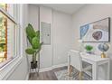 Bright home office with a modern desk, chair, and stylish decor at 1995 Venetian Sw Dr, Atlanta, GA 30311