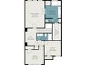 Second-floor floorplan featuring primary bedroom with bath, two bedrooms, two baths, and a walk-in closet at 85 Brushed Ives Ct, Lawrenceville, GA 30045