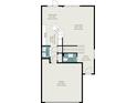 First-floor floorplan of a home featuring a garage, kitchen, bathroom, living room, and dining area at 85 Brushed Ives Ct, Lawrenceville, GA 30045