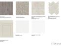 Interior design selections featuring flooring, carpet, backsplash tile, countertops, and cabinet styles at 92 Sheryl Way, Loganville, GA 30052