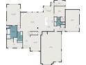 Detailed first-floor floor plan featuring an open layout, including a large kitchen, living room, and primary bedroom with ensuite at 177 West Lake Blvd, Carrollton, GA 30116