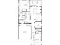 Detailed floor plan showcasing the layout of the home's first floor, including the primary suite and kitchen at 119 English Barn Way, Hiram, GA 30141
