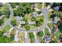 Aerial view of the home and neighborhood, showcasing its location on a cul-de-sac at 2196 Kildare Nw Way, Kennesaw, GA 30152