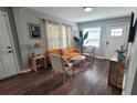 The bright living room is beautifully appointed with a contemporary design and decor at 462 Center Hill Ave, Atlanta, GA 30318
