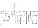 Detailed floor plan showcasing the layout of a multi-story home with labeled rooms and measurements at 3265 Greenhill Ct, Villa Rica, GA 30180