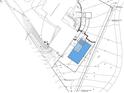 Blueprint of future backyard pool with perimeter fencing to be installed at 4250 Summit Dr, Marietta, GA 30068