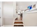 Open hallway featuring beautiful dark hardwood floors and modern neutral paint at 4776 Highside Way, Smyrna, GA 30082