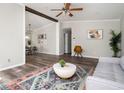 Spacious living room showcasing wood beam, and open floor plan, perfect for entertaining at 3162 Alston Drive Dr, Decatur, GA 30032