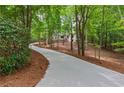 Scenic driveway leading to a secluded home through lush greenery and mature trees at 12995 Bucksport Dr, Roswell, GA 30075