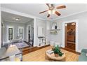 Bright living room featuring hardwood floors and elegant decor at 628 Home Se Ave, Atlanta, GA 30312