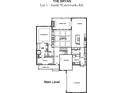 Floor plan showcasing the layout of the main level with labelled rooms and garage at 2753 S Waterworks Rd, Buford, GA 30518