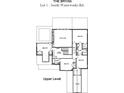 Floor plan featuring the upper level of the home with bedrooms and loft space at 2753 S Waterworks Rd, Buford, GA 30518