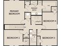 Second floor plan showing bedrooms and bathrooms at 2319 Argento Cir, Dacula, GA 30019