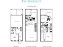 Detailed floorplan of The Benton III featuring three floors of living space at 1011 Crown Oak St # 47, Johns Creek, GA 30022