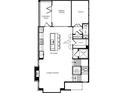 Layout of the residence showing the Gathering room, kitchen, dining, study, and covered deck at 2275 Park Walke Dr, Alpharetta, GA 30009