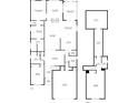 Detailed floorplan showcasing the layout of the home's bedrooms, bathrooms, living spaces, and garage at 1570 Woodberry Run Dr, Snellville, GA 30078