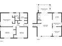 Floorplan of house with 3 bedrooms, screened porch, living room, dining room, and kitchen at 784 San Miguel Dr, Stone Mountain, GA 30083