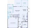 First floorplan showcasing a two-car garage, kitchen, study, great room, and patio at 6106 Marigold Way, Atlanta, GA 30349