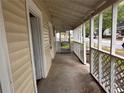 View from front porch looking out toward the street and surrounding neighborhood at 29 Ivy St, Porterdale, GA 30014