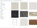 Detailed samples of exterior finishes including siding, roofing, brick and paint colors to customize your dream home at 1188 Ridgeview Rd, Woodstock, GA 30188
