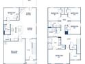 Detailed floor plan showcasing the layout of a two-story home with multiple bedrooms and bathrooms at 5455 Baybrook Cir, South Fulton, GA 30349