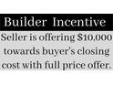 Builder is offering $10,000 towards buyer's closing cost with full price offer at 1240 Hayes Sq, Peachtree City, GA 30269