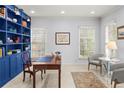 Bright office space with custom built-in shelving at 100 Parkerwood Way, Alpharetta, GA 30022