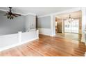Bright living room featuring hardwood floors and stylish trim at , Forest Park, GA 30297